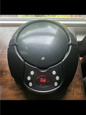 Compact Black Portable CD Player with Digital Display